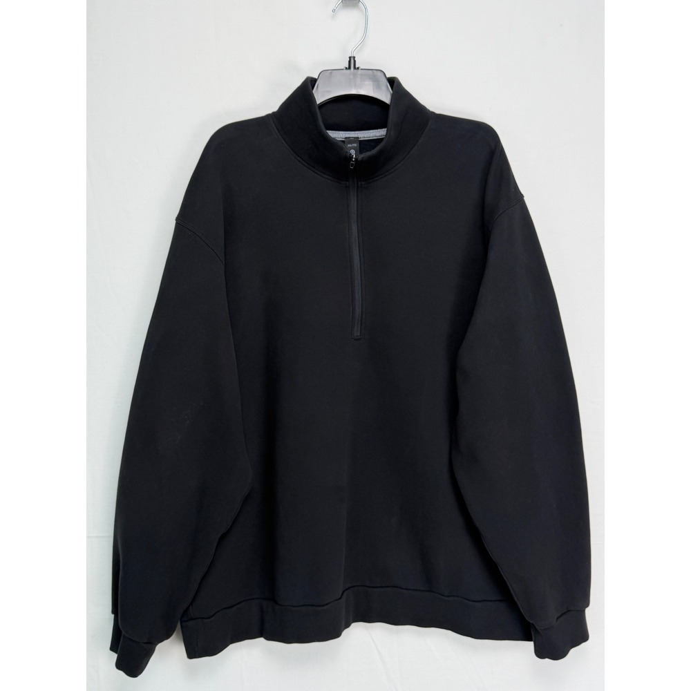 Lululemon Men Cotton Blend Pullover XXL Black Quarter Zip Fleece Sweatshirt